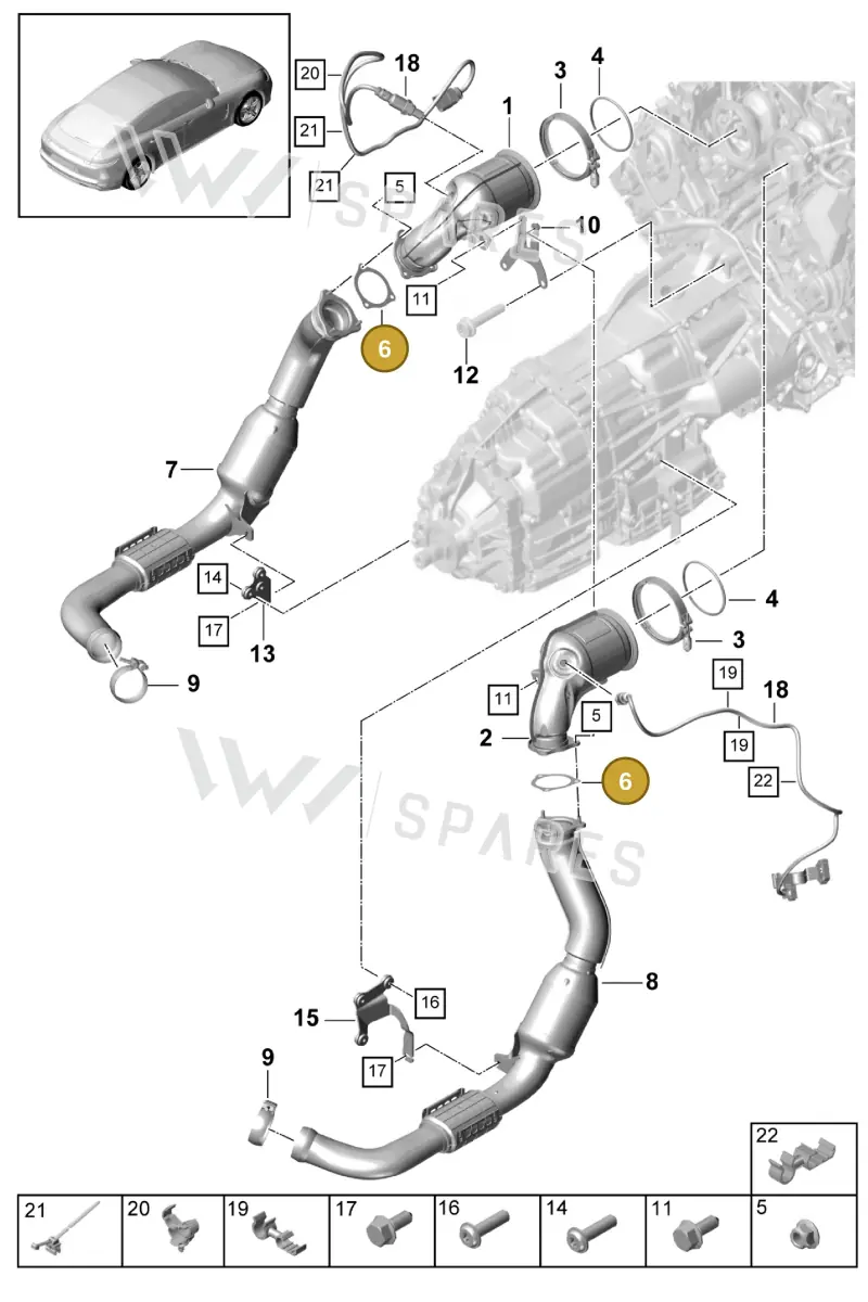 95811111300 — Porsche Panamera (2016-2020) diagram p49202060, position 6