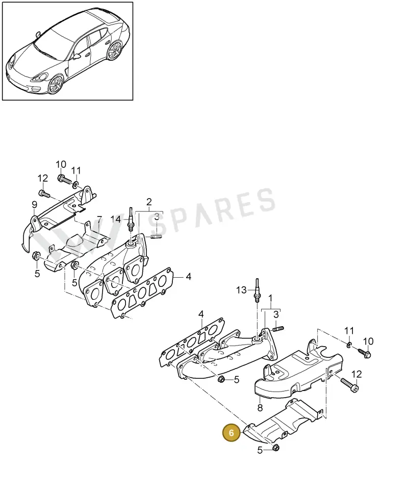 95811121101 — Porsche Panamera (2009-2016) diagram p35202022, position 6