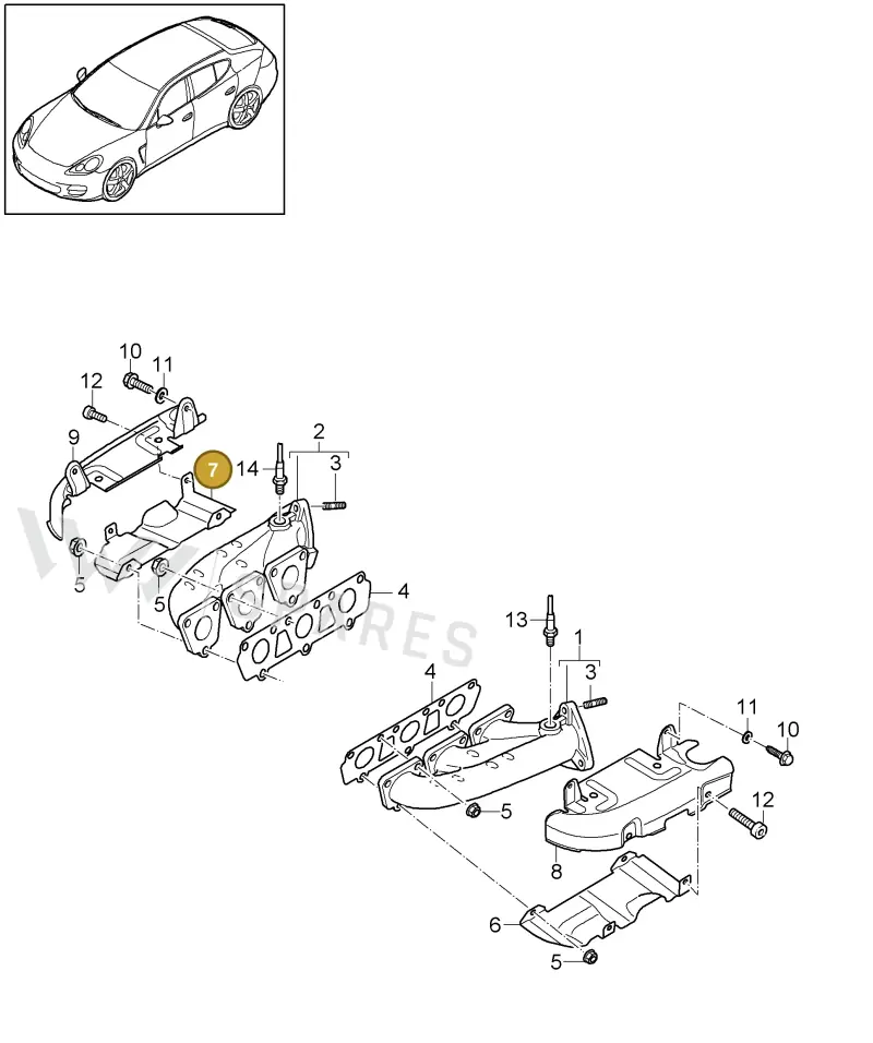 95811121201 — Porsche Panamera (2009-2016) diagram p35202022, position 7