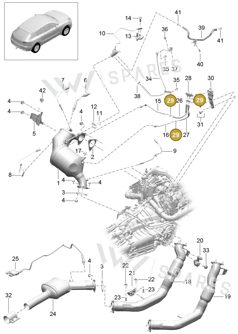95811148310 — Porsche Macan (2013-2018) diagram p44202035, position 29