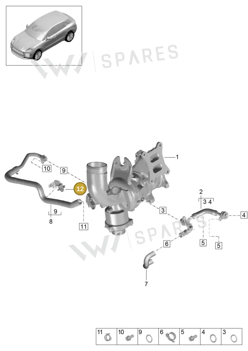 95811526100 — Porsche Macan (2018-2022) diagram p52202120, position 12