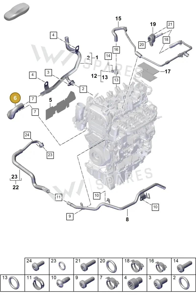 95812105100 — Porsche Cayenne Coupe (2023-2023) diagram p60105050, position 6