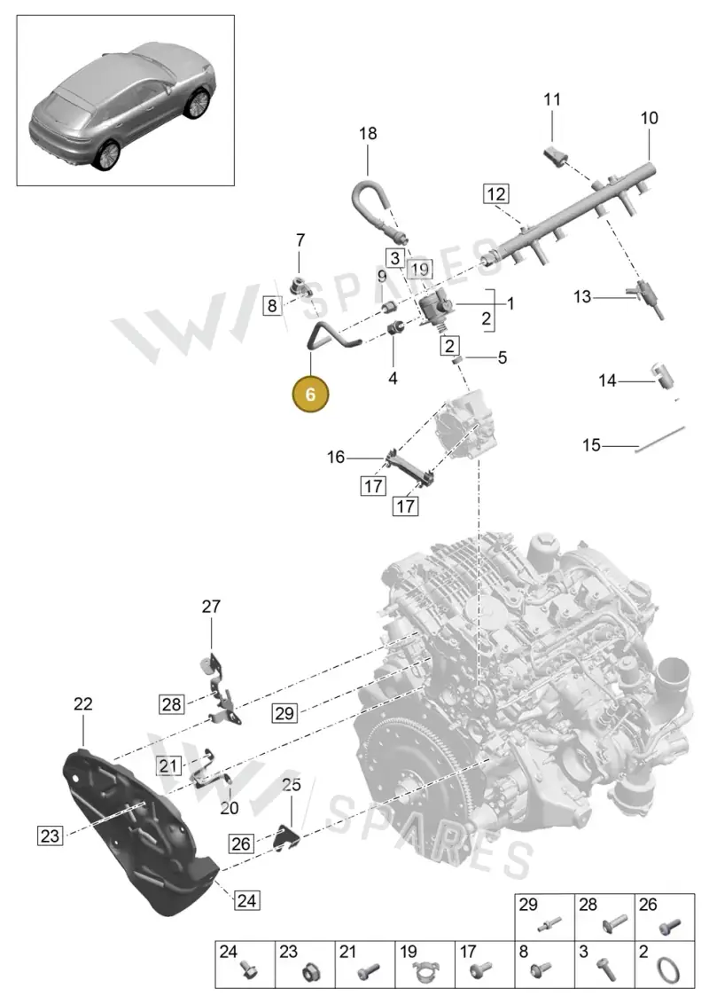 95812750101 — Porsche Macan (2018-2022) diagram p52000123, position 6