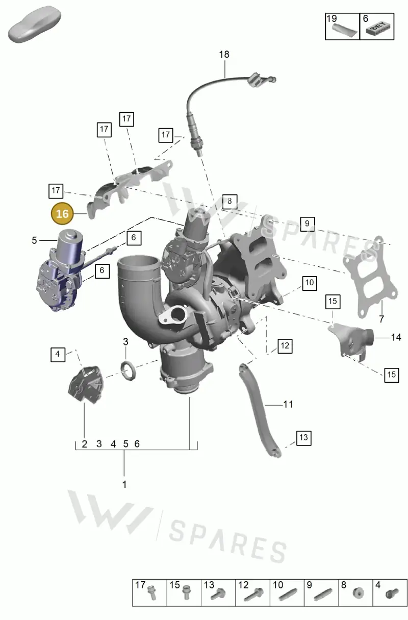 95812959700 — Porsche Macan (2018-2022) diagram p52000128, position 16