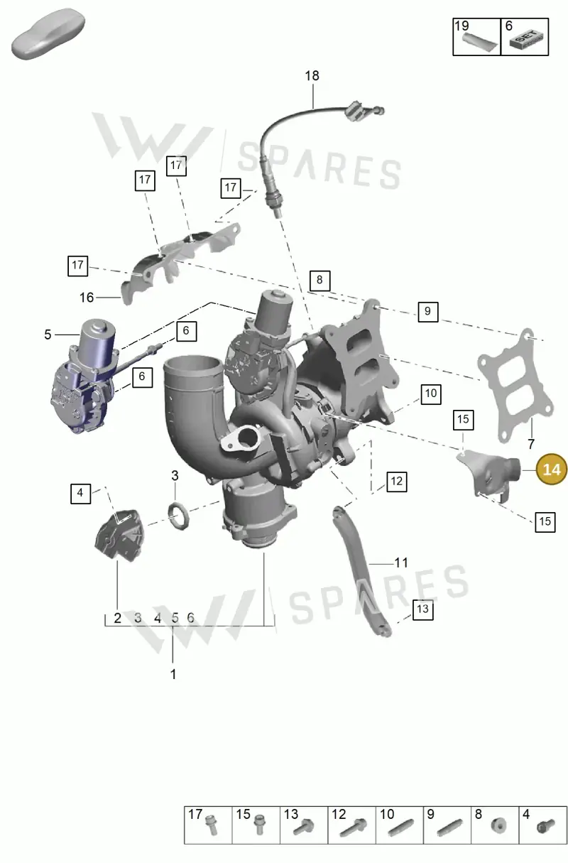 95812959800 — Porsche Macan (2018-2022) diagram p52000123, position 14