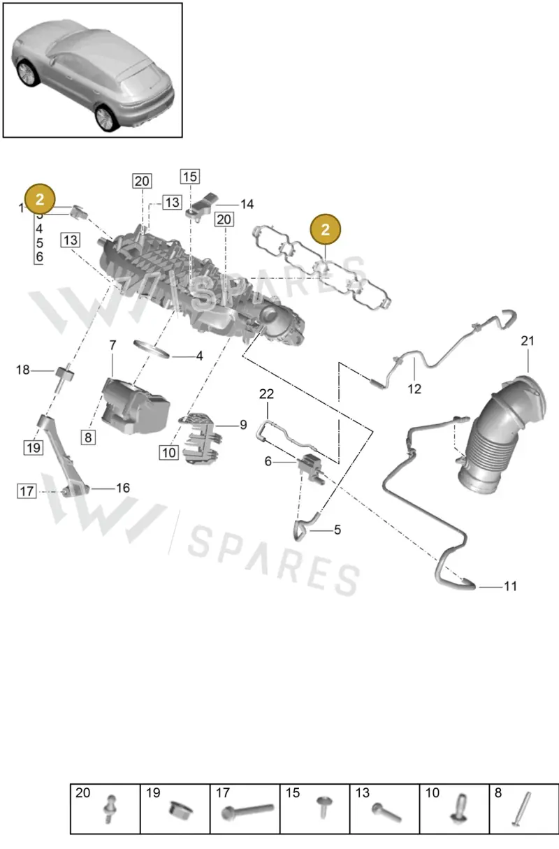 95812971700 — Porsche Macan R4 TFSI (2018-) diagram p52000022, position 2