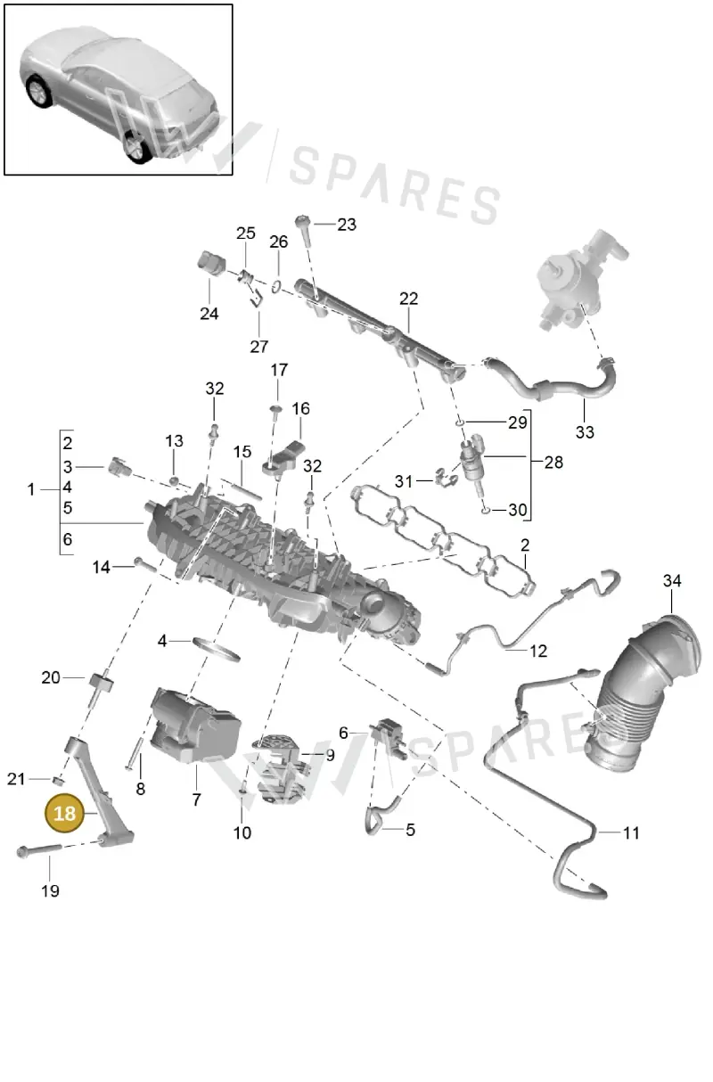 95812972300 — Porsche Macan GTS (2013-2018) diagram p44107067, position 18