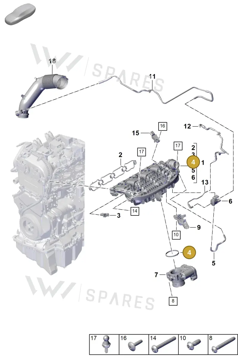 95813307300 — Porsche Cayenne Hybrid Coupe (2023-) diagram p60107100, position 4
