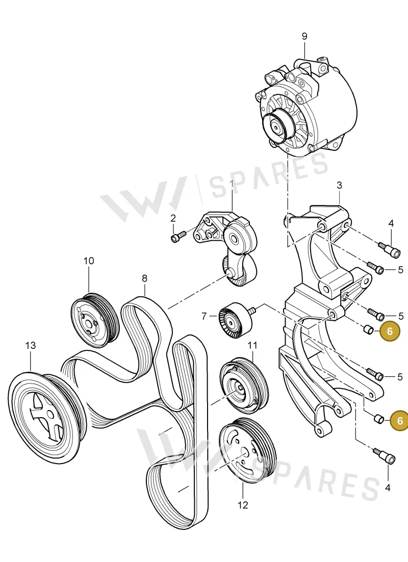 95814750100 — Porsche Cayenne (2007-2010) diagram p31102070, position 6