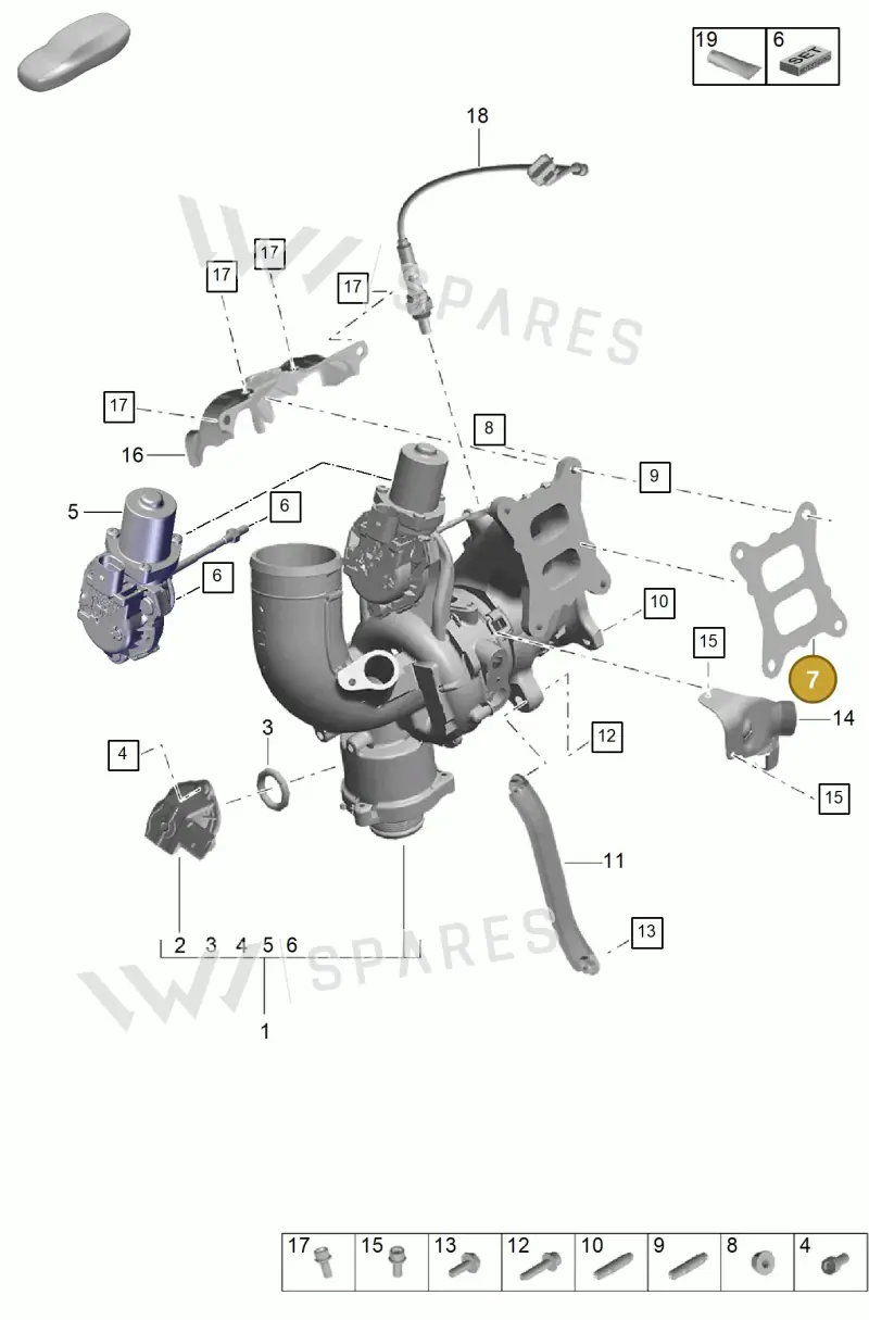 95825303900 — Porsche Macan (2018-2022) diagram p52000128, position 7