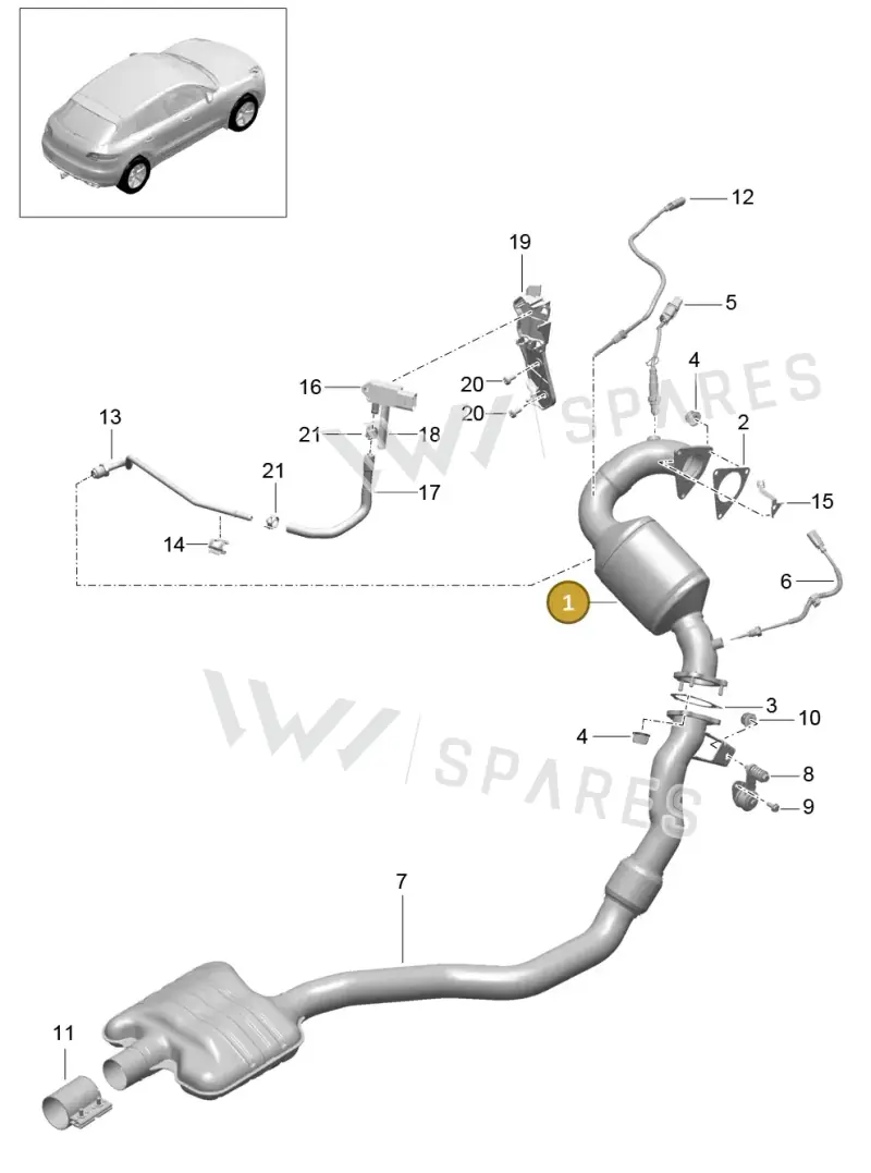 958254750X — Porsche Macan (2013-2018) diagram p44202040, position 1