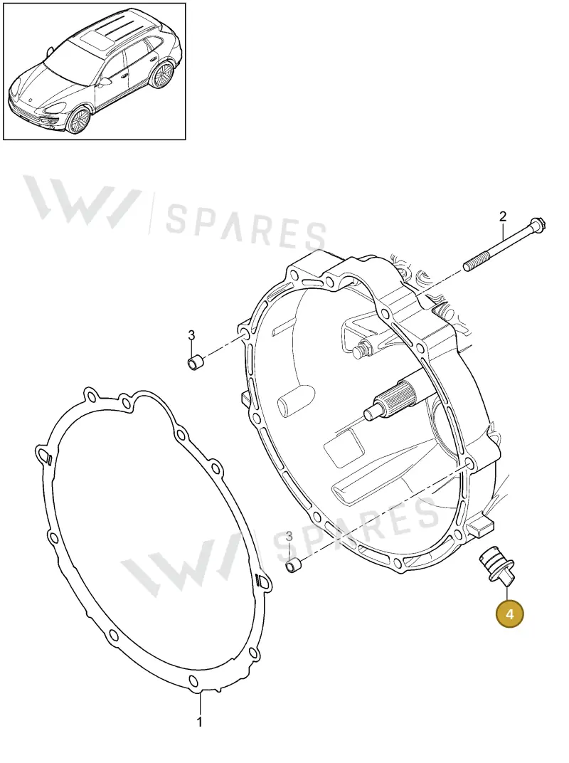 95830121230 — Porsche Cayenne (2010-2018) diagram p37306000, position 4