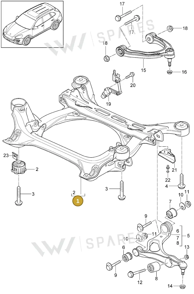 95834103000 — Porsche Cayenne (2010-2018) diagram p37401000, position 1