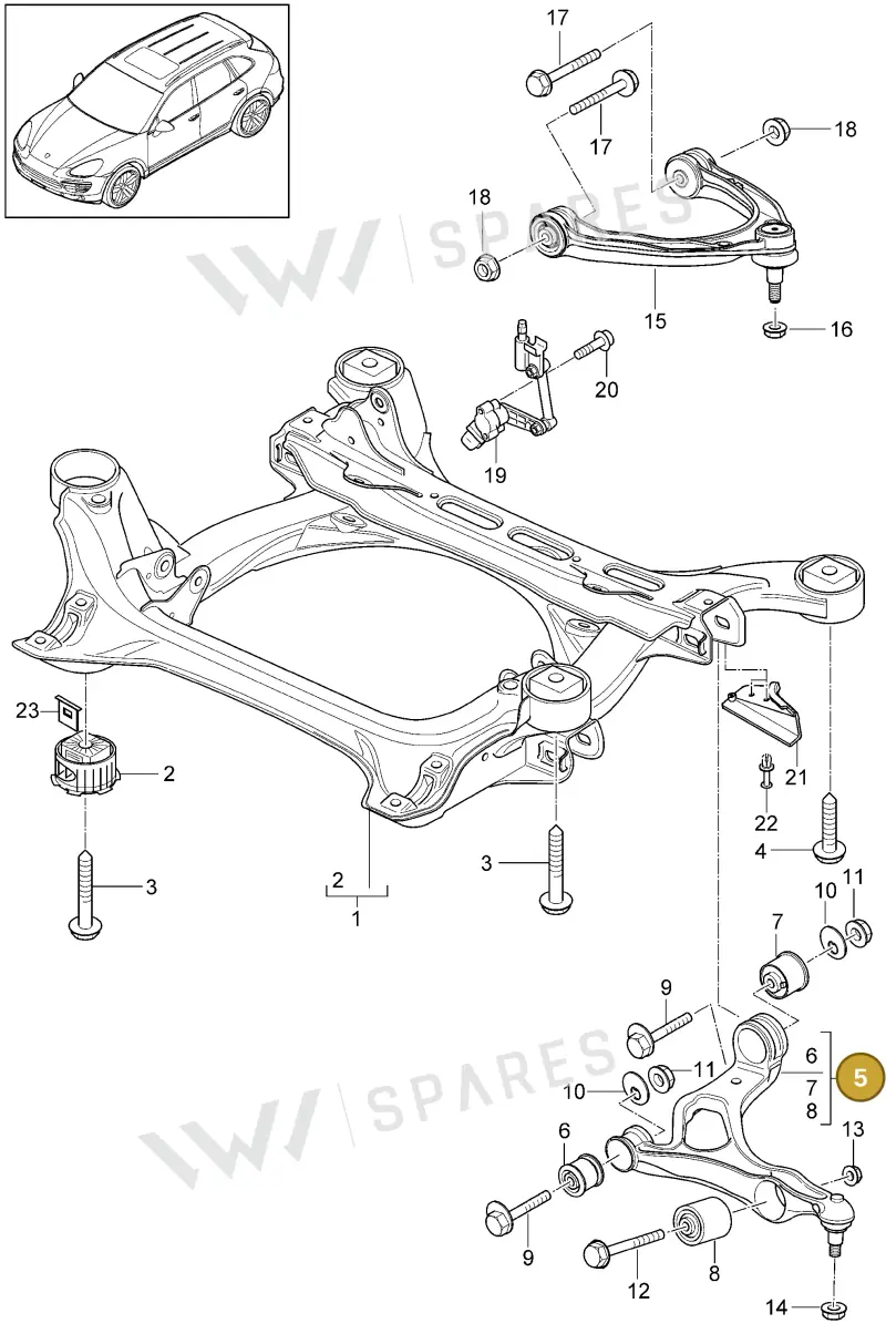 95834105403 — Porsche Cayenne (2010-2018) diagram p37401000, position 5