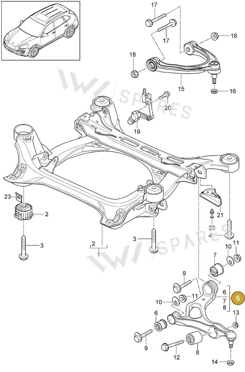 95834105411 — Porsche Cayenne (2010-2018) diagram p37401000, position 5