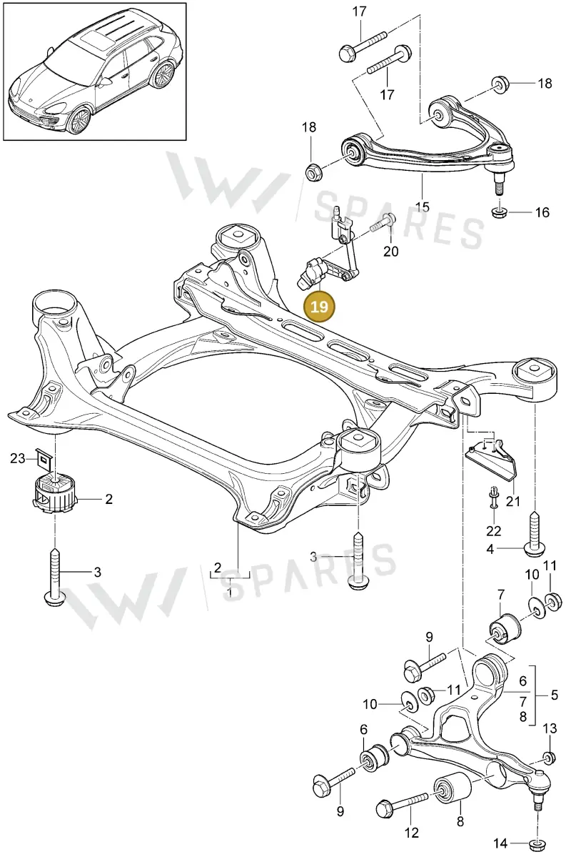 95834107500 — Porsche Cayenne (2010-2018) diagram p37401000, position 19