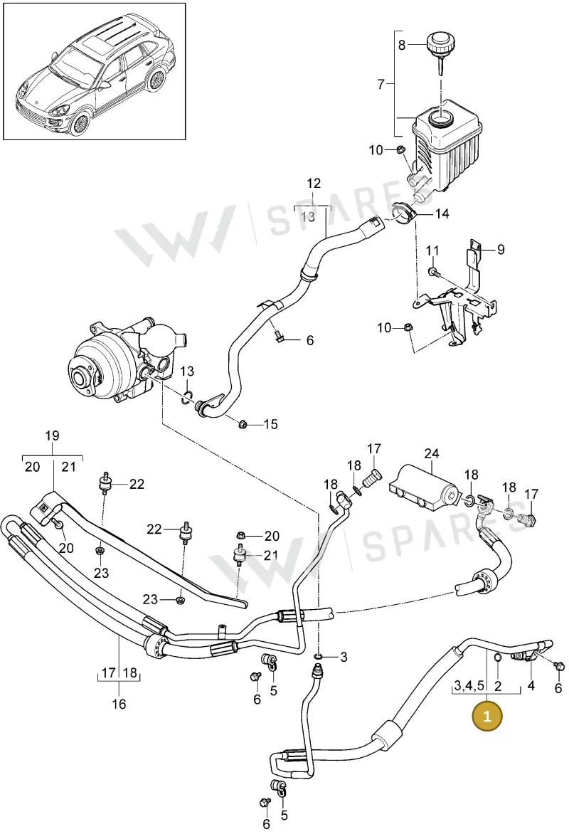 95834745170 — Porsche Cayenne (2010-2018) diagram p37402030, position 1