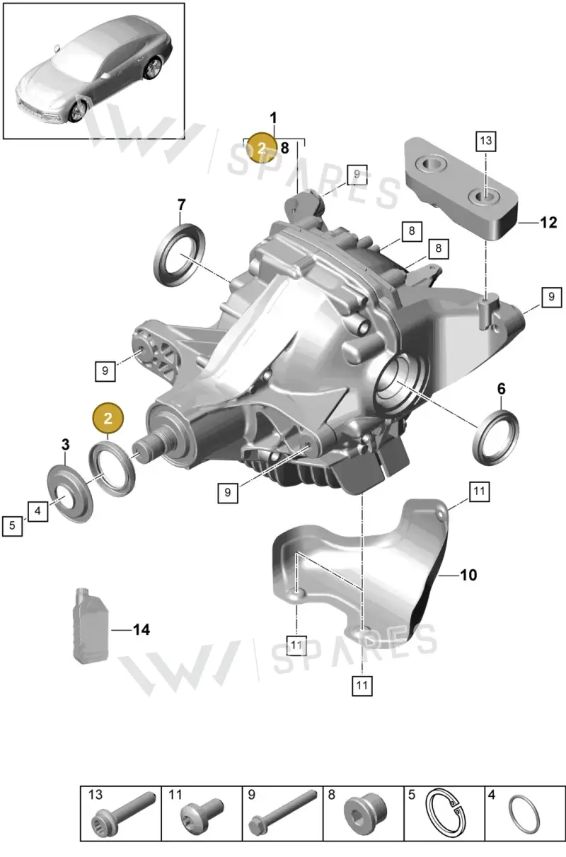 95834918940 — Porsche Panamera (2016-2020) diagram p49305030, position 2