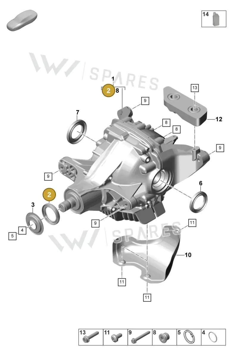 95834918940 — Porsche Panamera (2023-2025) diagram p58305030, position 2