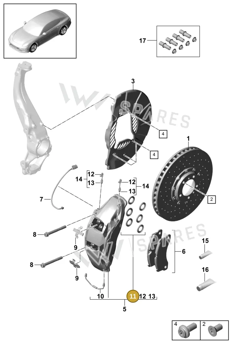 95835131300 — Porsche Panamera (2016-2020) diagram p49602015, position 11
