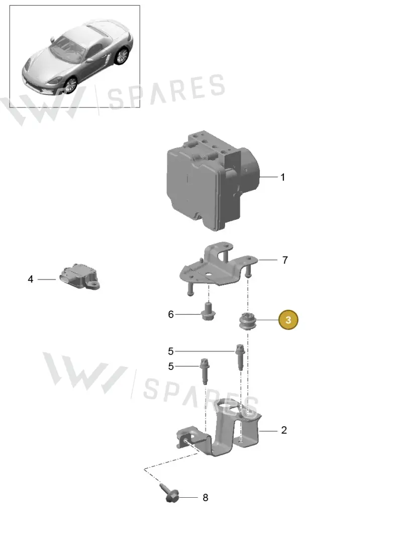 95835517710 — Porsche Boxster (2016-2019) diagram p48605000, position 3