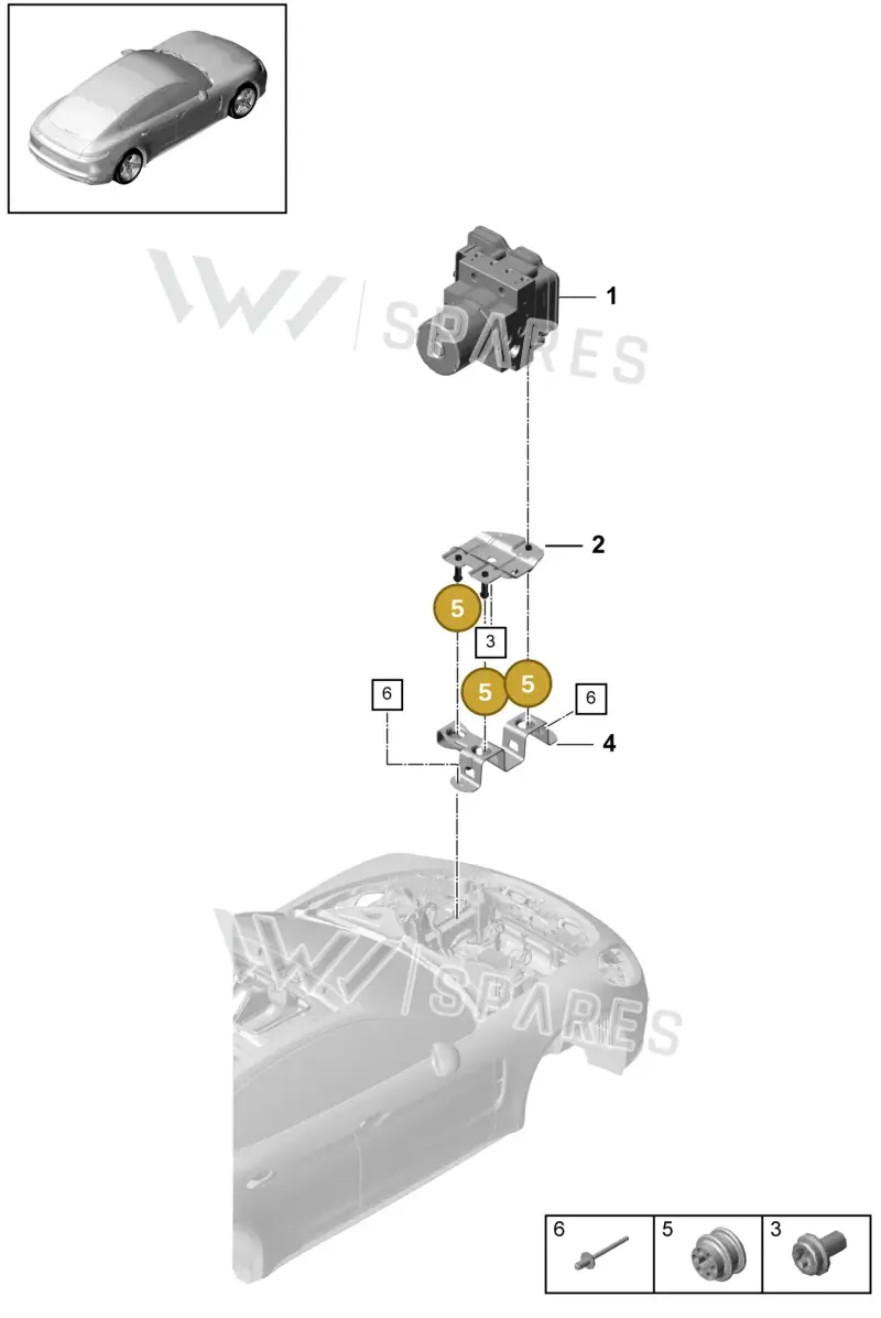 95835517710 — Porsche Panamera (2016-2020) diagram p49605000, position 5