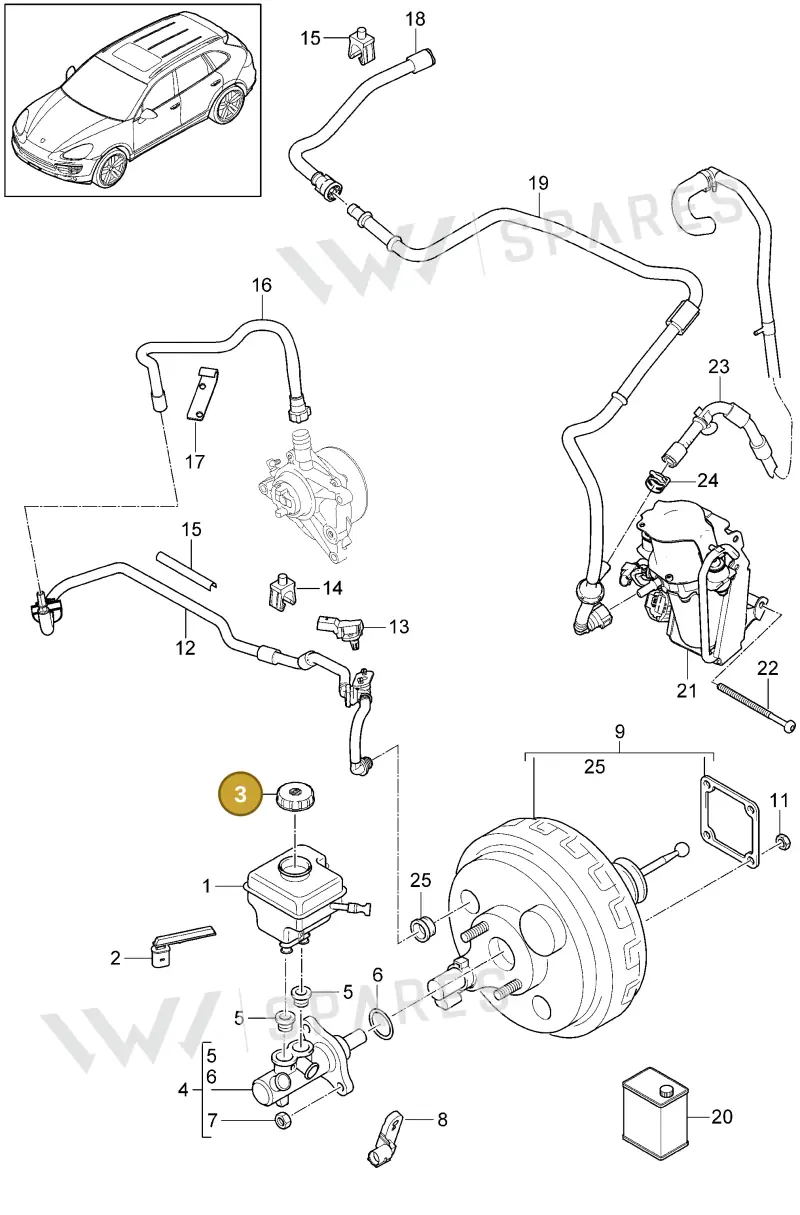 95835535100 — Porsche Cayenne (2010-2018) diagram p37604000, position 3