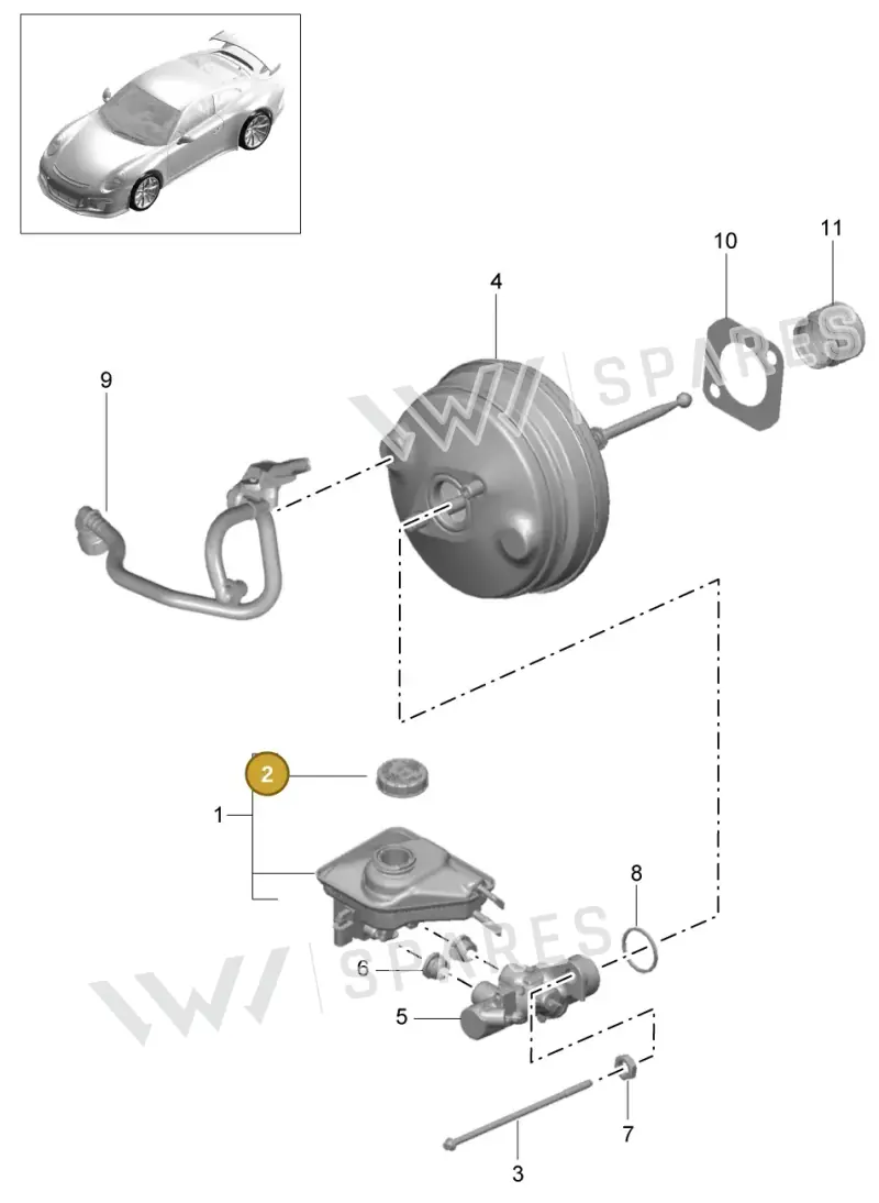 95835535100 — Porsche 991 R (2013-2020) diagram p41604000, position 2