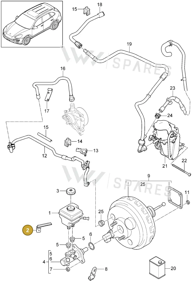 95835537700 — Porsche Cayenne (2010-2018) diagram p37604000, position 2