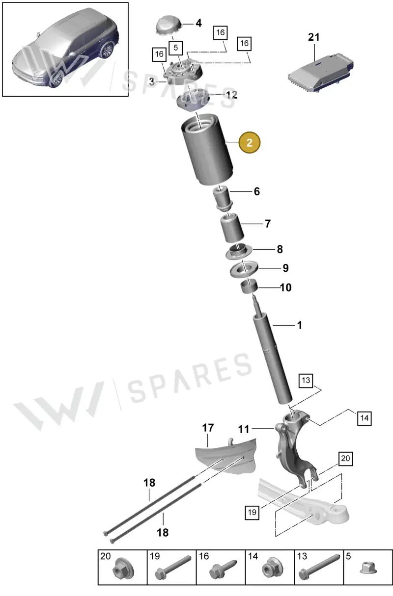 95841110505504 — Porsche Cayenne (2017-2023) diagram p51402000, position 2