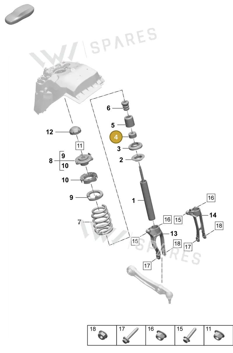 958412127 — Porsche Macan (2024-2024) diagram p61402020, position 4