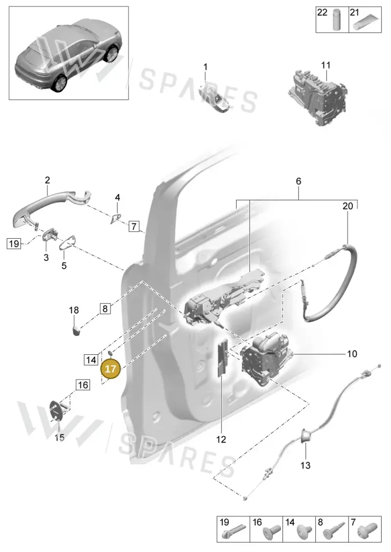95853111100 — Porsche Macan (2018-2022) diagram p52000202, position 17