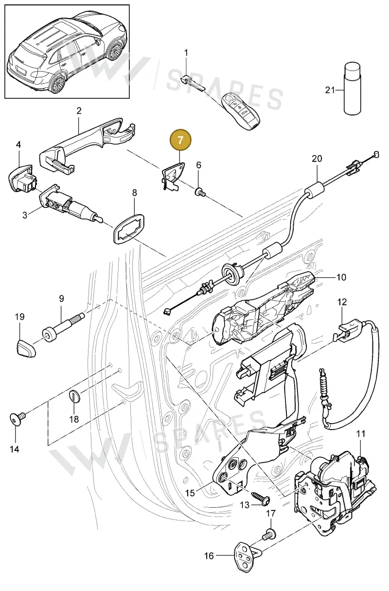 95853120900 — Porsche Cayenne (2010-2018) diagram p37804010, position 7