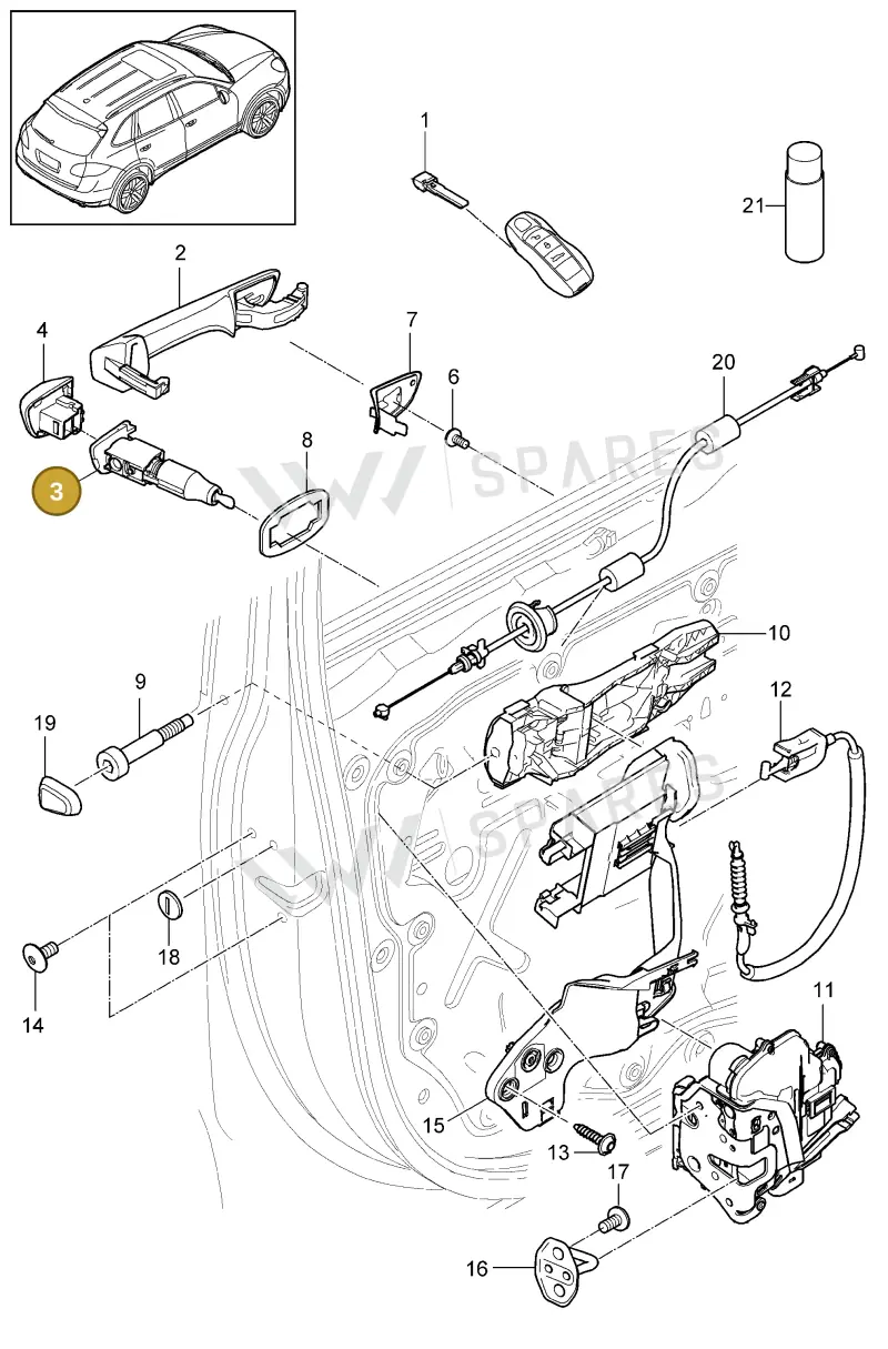 95853137530 — Porsche Cayenne (2010-2018) diagram p37804010, position 3