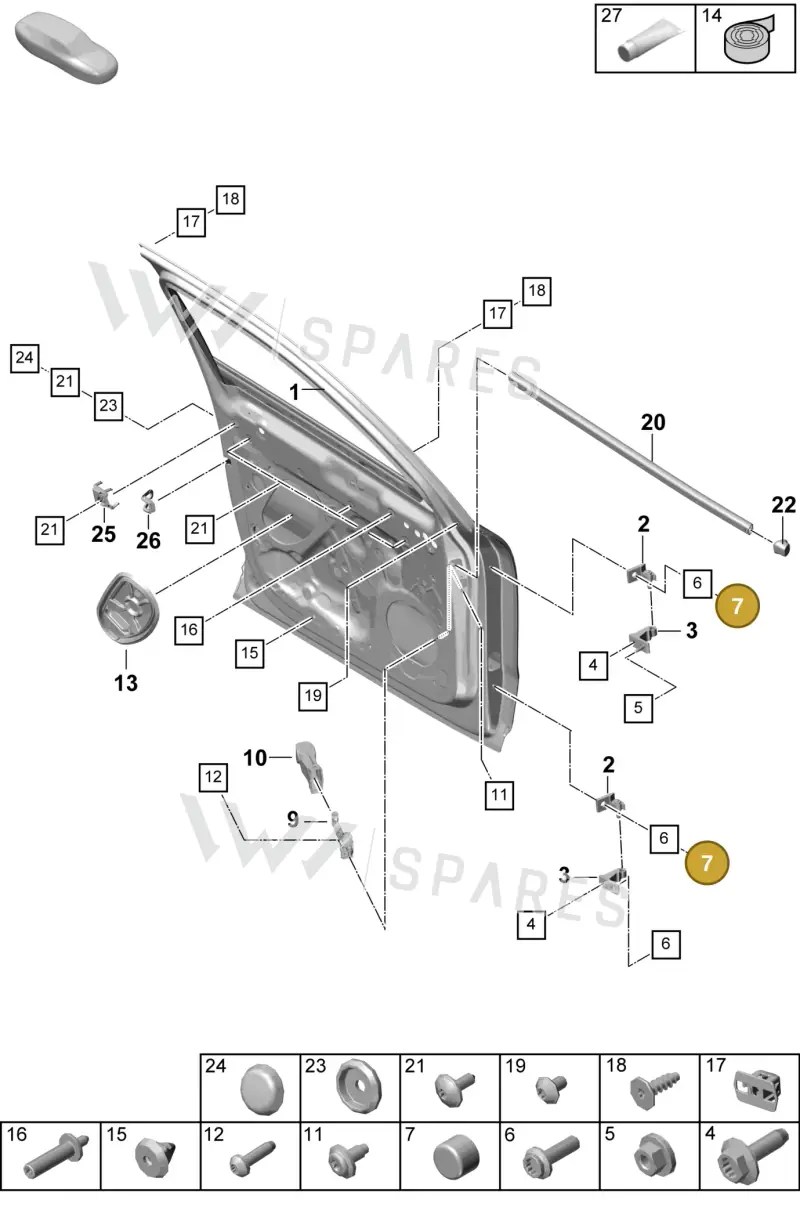 95853794700 — Porsche Cayenne Hybrid Coupe (2023-) diagram p60804000, position 7