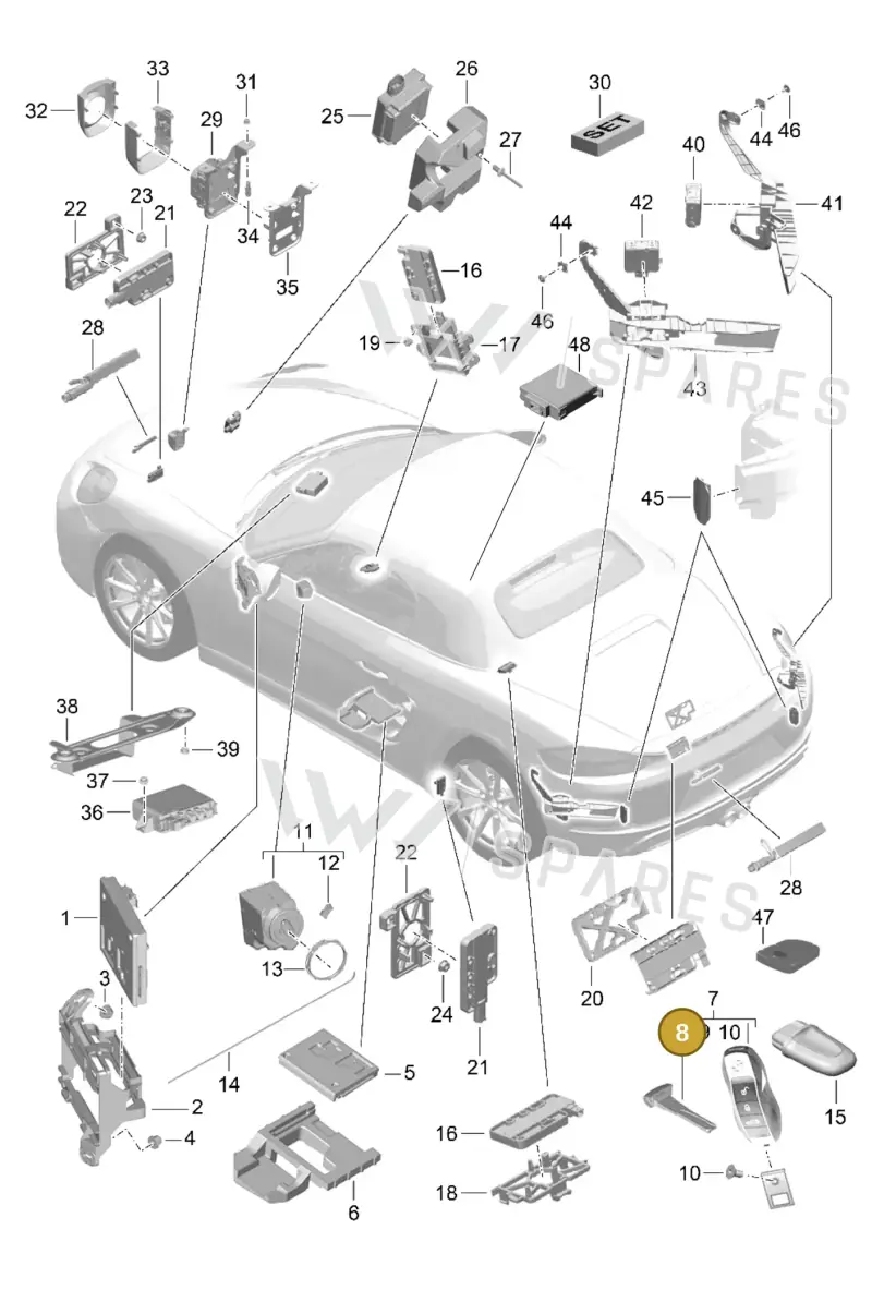 95853891600 — Porsche Boxster (2016-2019) diagram p48901004, position 8