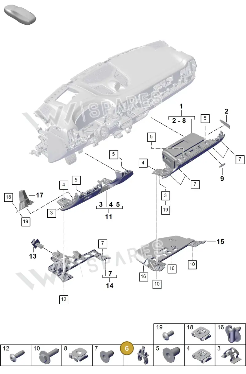 95855222300 — Porsche Cayenne Hybrid Coupe (2023-) diagram p60809100, position 6
