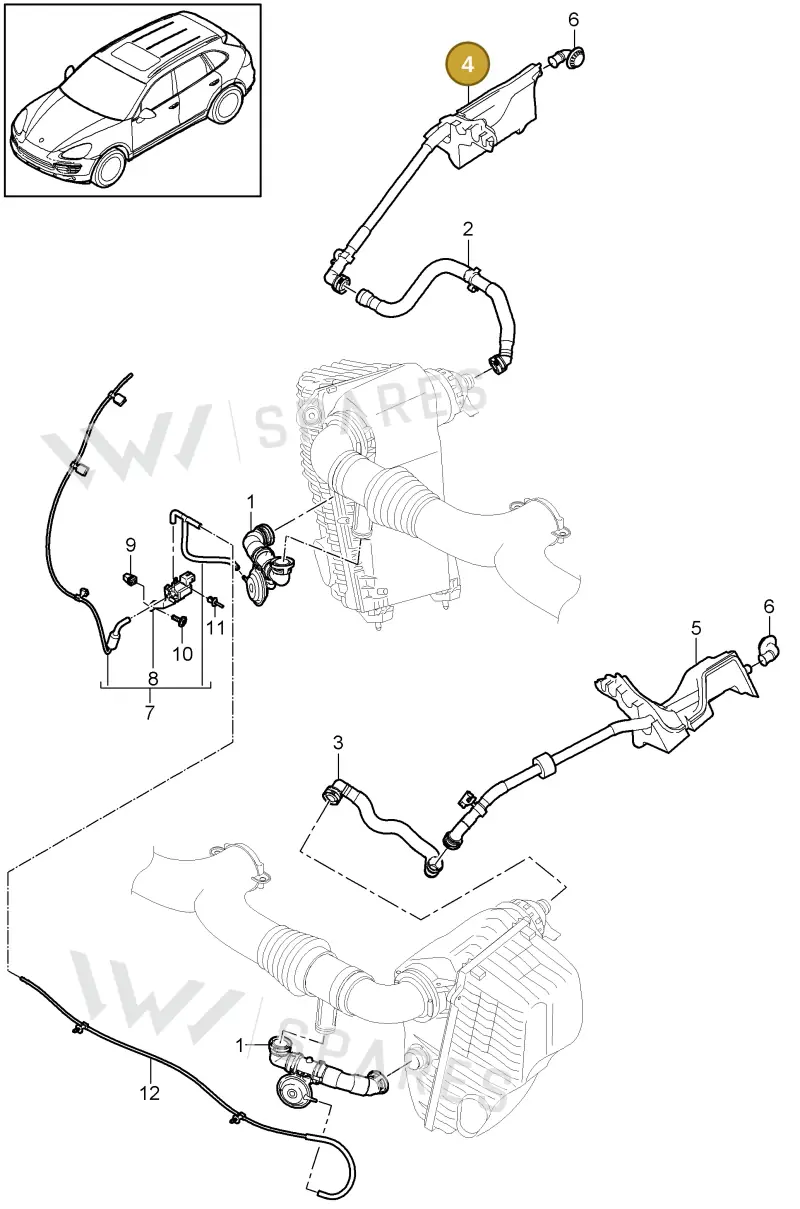 95857253230 — Porsche Cayenne (2010-2018) diagram p37106000, position 4
