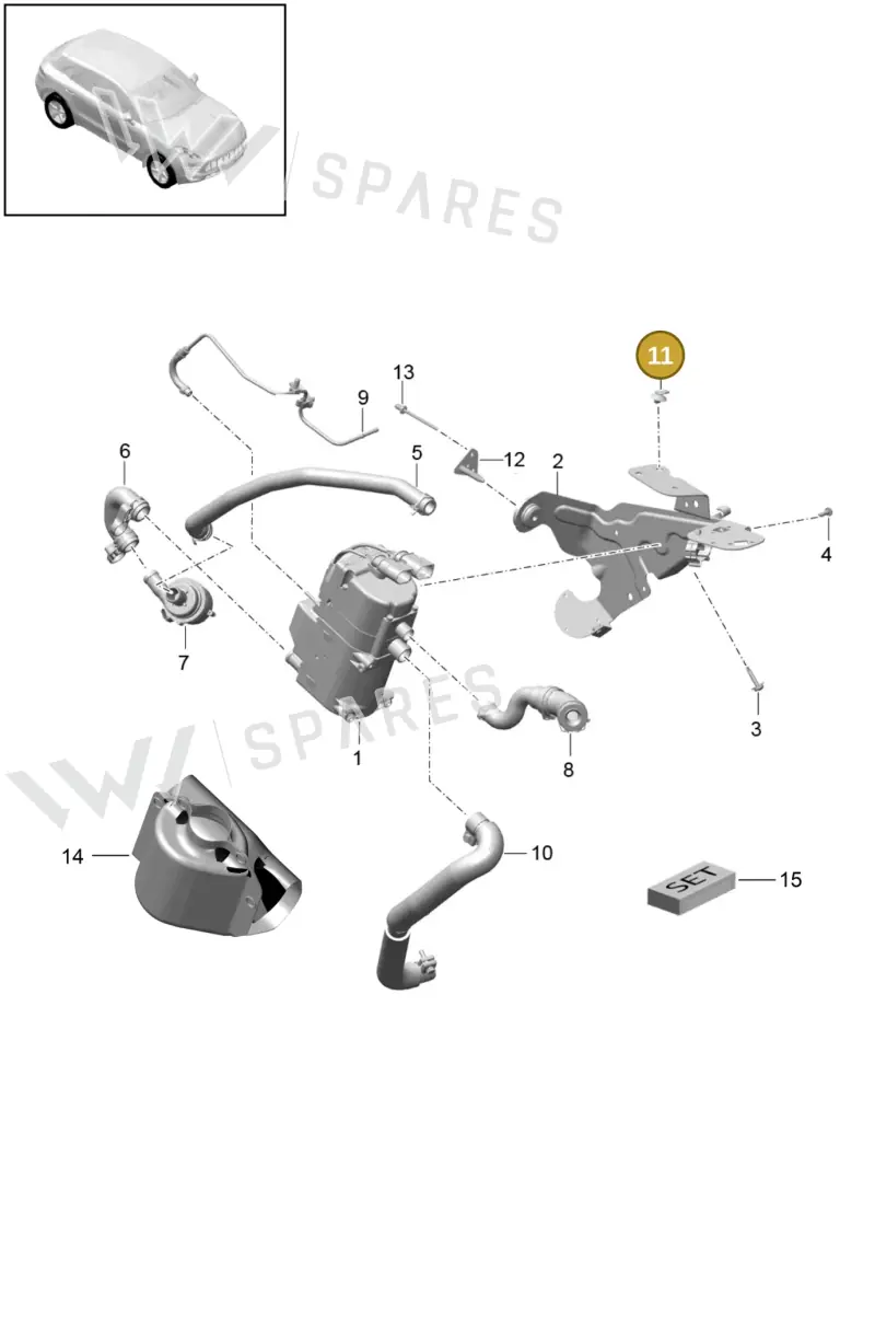 95857283000 — Porsche Macan GTS (2013-2018) diagram p44813020, position 11