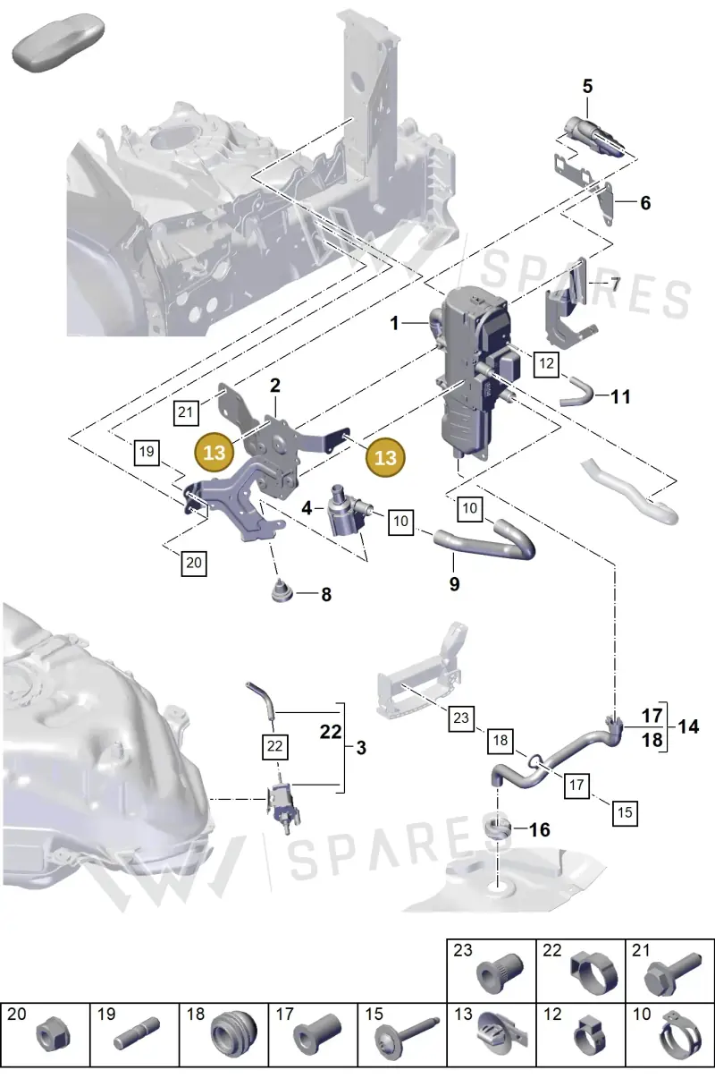 95857283000 — Porsche Cayenne Hybrid Coupe (2023-) diagram p60813800, position 13