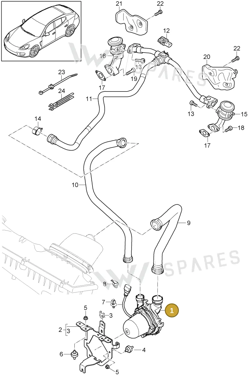95860510400 — Porsche Panamera (2009-2016) diagram p35108010, position 1