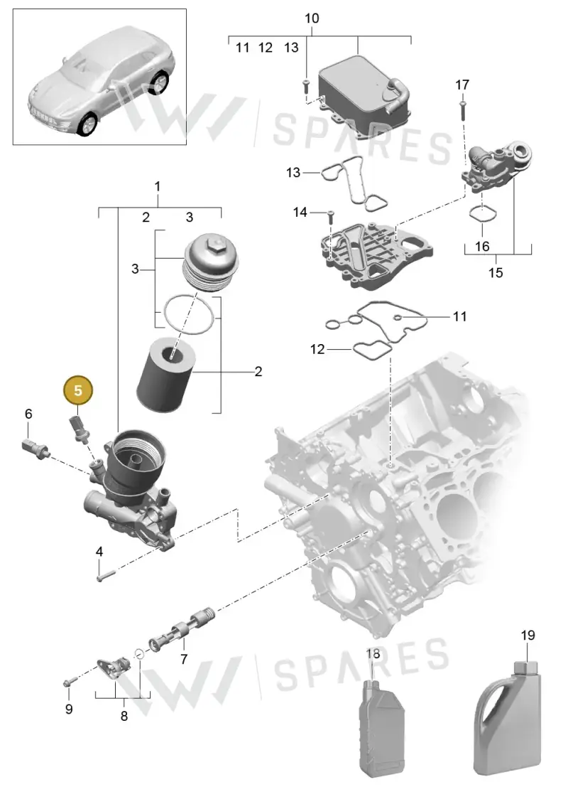 95860608160 — Porsche Macan GTS (2013-2018) diagram p44104070, position 5