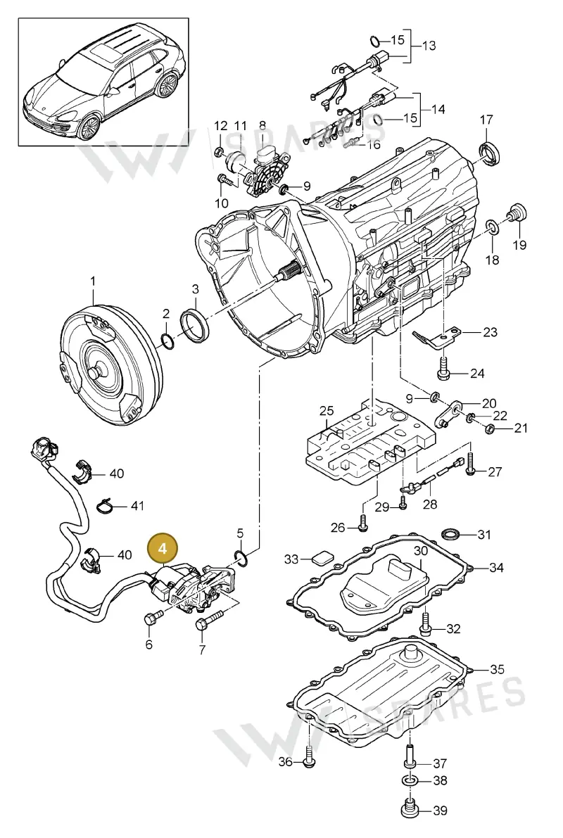 95860620101 — Porsche Cayenne (2010-2018) diagram p37320020, position 4