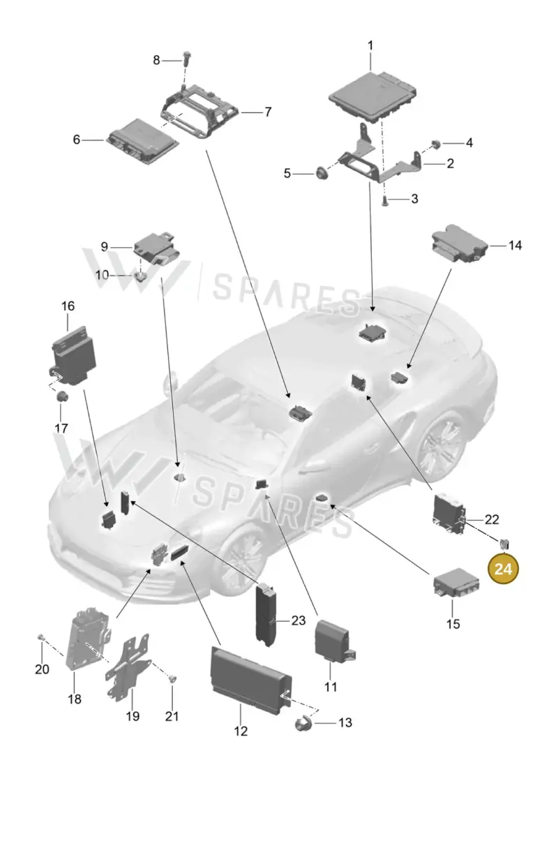 95860640700 — Porsche 911 (2013-2020) diagram p42901003, position 24