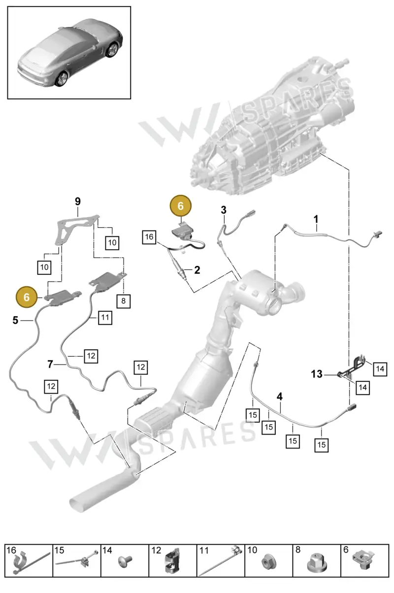 95860640700 — Porsche Panamera (2016-2020) diagram p49202085, position 6