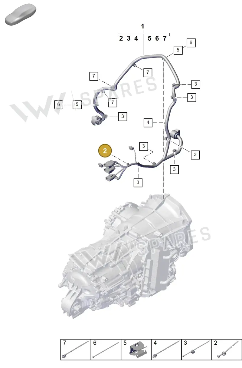 95860683800 — Porsche 911 (2024-2025) diagram p63903900, position 2