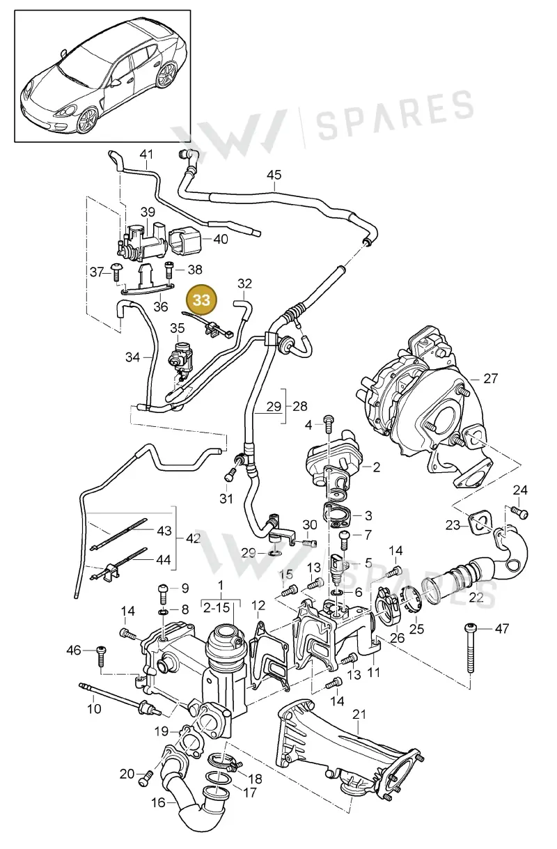 95860683851 — Porsche Panamera (2009-2016) diagram p35108020, position 33
