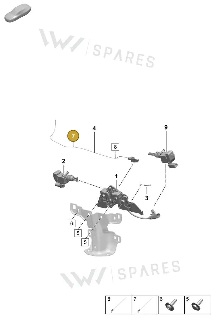 95860683851 — Porsche Macan (2024-2024) diagram p61803050, position 7