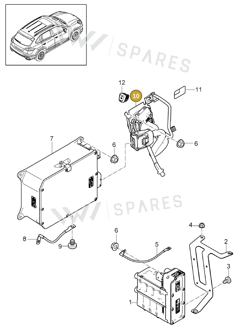 95861167600 — Porsche Cayenne (2010-2018) diagram p37901030, position 10