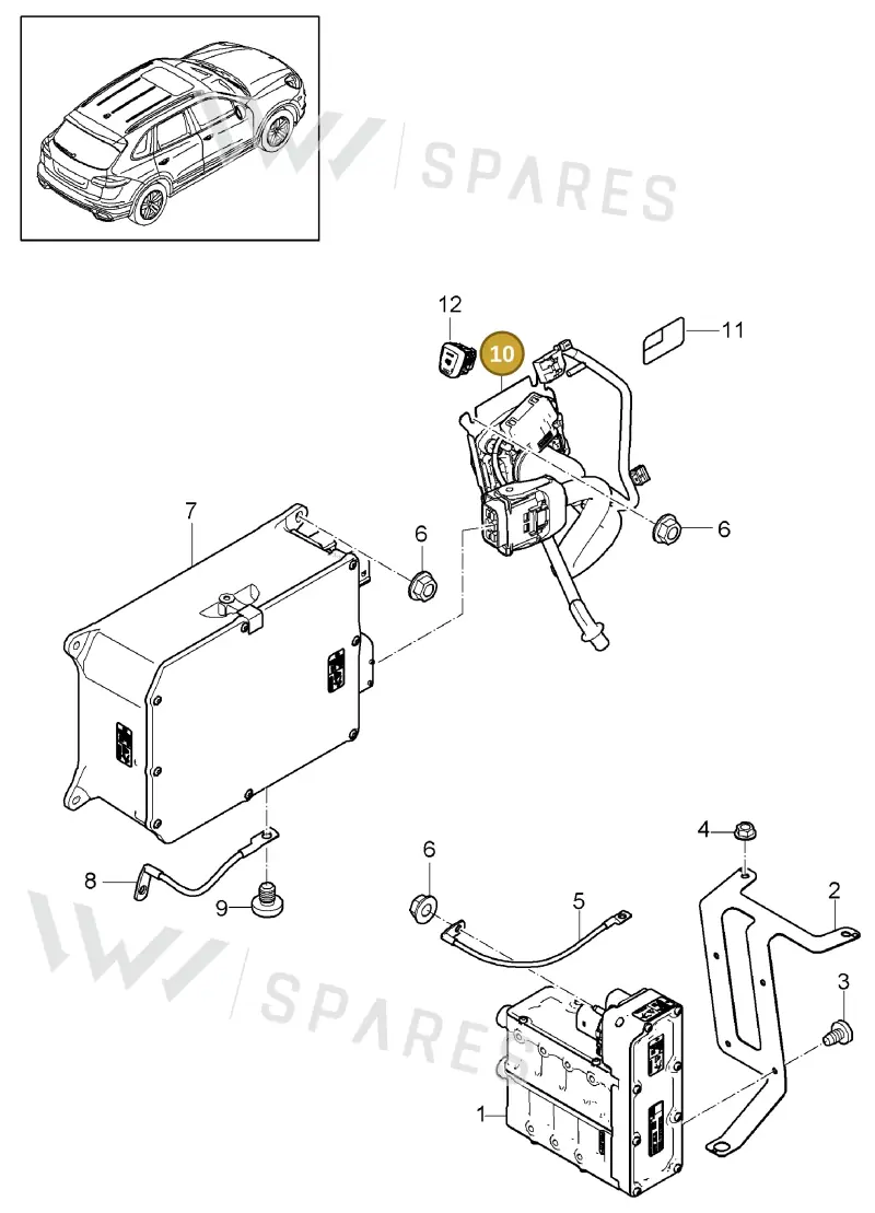 95861167641 — Porsche Cayenne (2010-2018) diagram p37901030, position 10